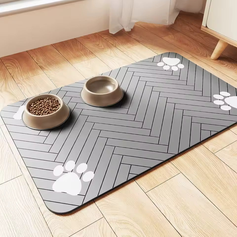 QuickClean Pet Bowl Feeding Mat