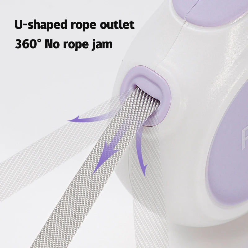 EasyWalk Retractable Dog Leash with Built-In Poop Bag Holder