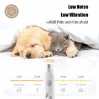 QuietGrip Low-Noise Pet Nail Grinder for Dogs & Cats