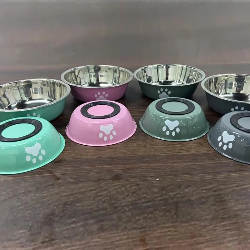 Non-Slip Stainless Steel Dog & Cat Bowl