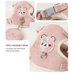 EasyFit™ Cozy Bear Harness & Leash Set for Small Dogs