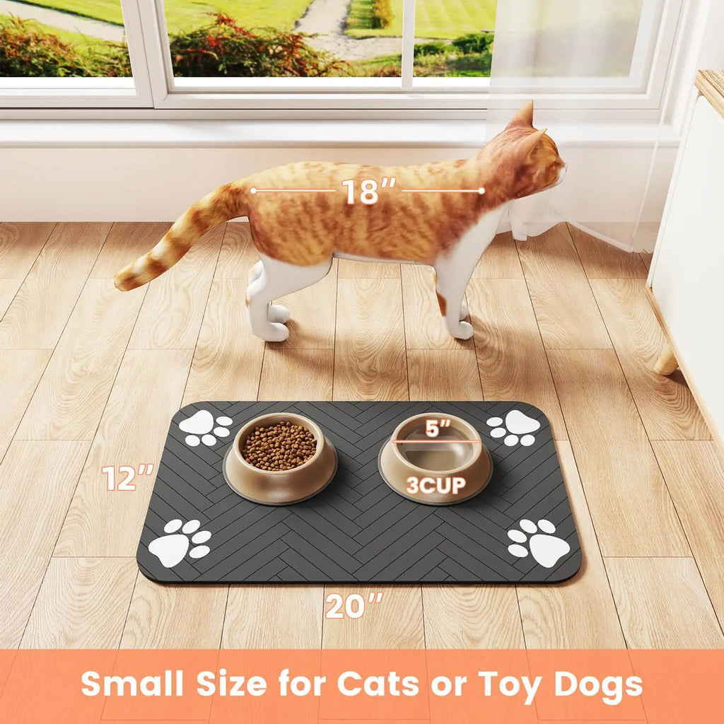 QuickClean Pet Bowl Feeding Mat