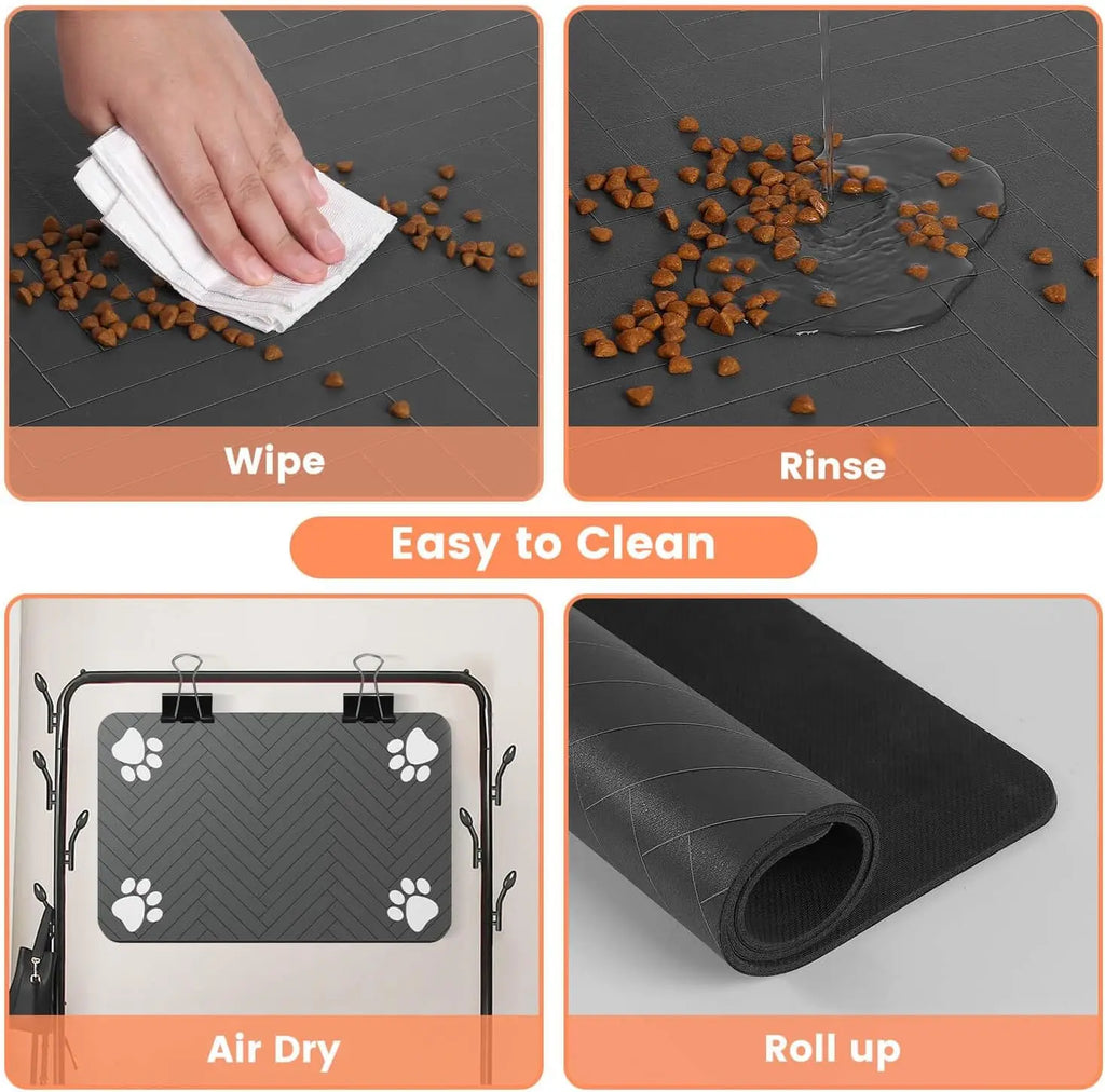 QuickClean Pet Bowl Feeding Mat